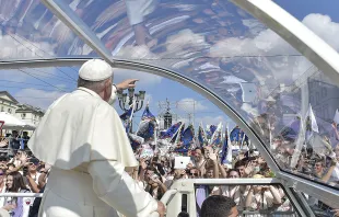 Pope Francis before the Eucharistic celebration in Piazza Vittorio Veneto, Turin on June 21, 2015.   L'Osservatore Romano.