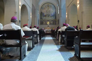 Pope Francis address Central American bishops at the church of St Francis of Assisi in Panama City Jan 24 2019 Credit Vatican Media CNA