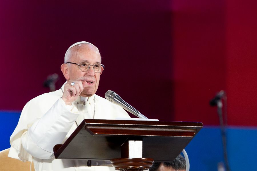 Pope Francis addresses Italian youth at the Circus Maximus in Rome, Aug. 11, 2018. ?w=200&h=150