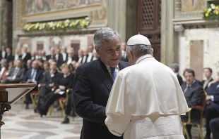 Pope Francis addresses heads of state and heads of government of European Union countries in Vatican City, March 24, 2017.   L'Osservatore Romano.