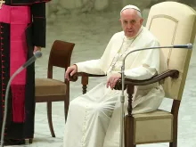 Pope Francis addresses paralympians in the Paul VI Hall at the Vatican on Oct. 4, 2014. 