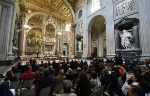 Pope Francis addresses participants in a training course promoted by the Roman Rota at the Archbasilica of St. John Lateran, Sept. 27, 2018.   Vatican Media.
