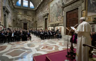 Pope Francis addresses members of the diplomatic corps ac  Vatican Media.