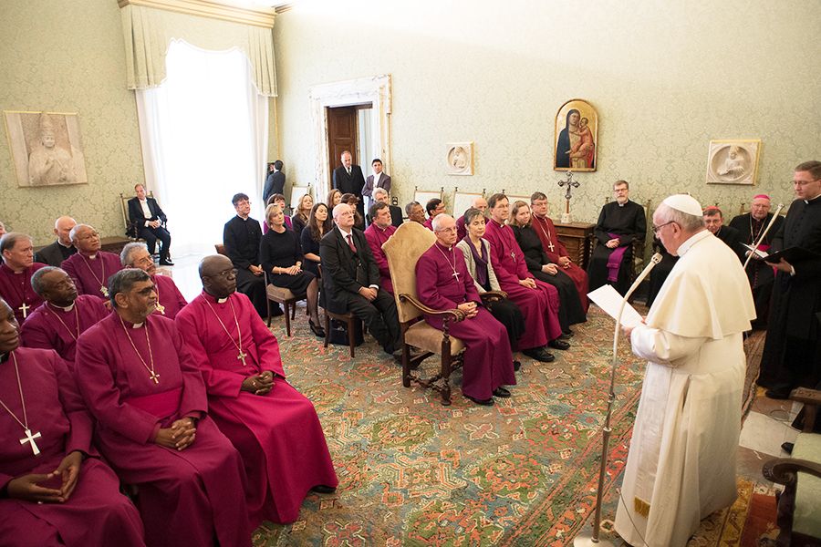Pope Francis addresses a group of Anglican bishops, Oct. 6, 2016. ?w=200&h=150