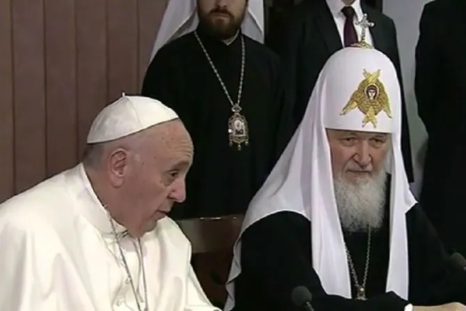 Pope Francis and Patriarch Kirill CNA
