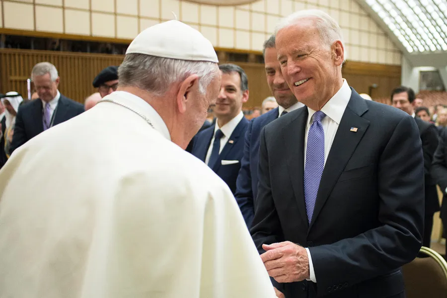 Pope Francis and U.S. vice president Joe Biden at the International Conference on Regenerative Medicine in Vatican City, April 29, 2016. ?w=200&h=150