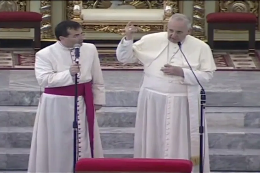 Pope Francis at the cathedral of the Philippines' Archdiocese of Palo Jan. 17.?w=200&h=150