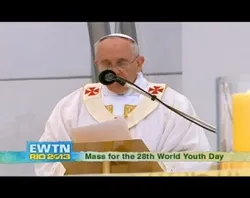 Pope Francis addresses WYD pilgrims during Mass, July 28, 2013. ?w=200&h=150
