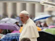 Pope Francis at Jubilee of Mercy audience in St. Peter's Square. May 14, 2016. 