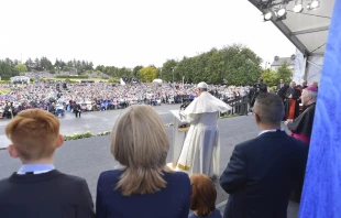 Pope Francis at Knock Shrine Aug. 26, 2018.   Vatican Media.
