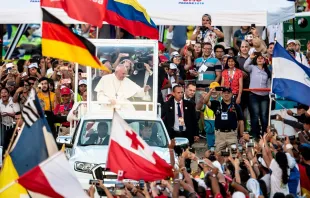 Pope Francis at World Youth Day in Panama Jan. 26, 2019.   Daniel Ibanez/CNA.