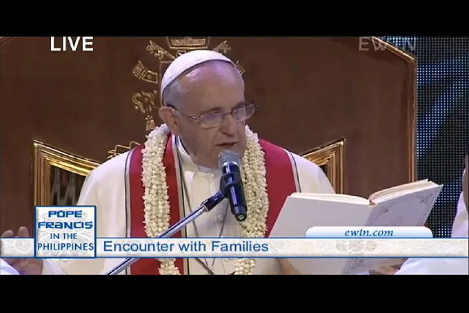 Pope Francis at the Encounter with Families in Manila, Jan. 16, 2015. ?w=200&h=150