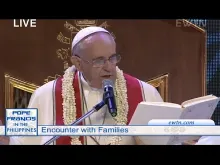 Pope Francis at the Encounter with Families in Manila, Jan. 16, 2015. 