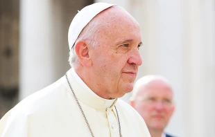 Pope Francis at the General Audience in St. Peter's Square, Sept. 21, 2016.   Daniel Ibanez/CNA.