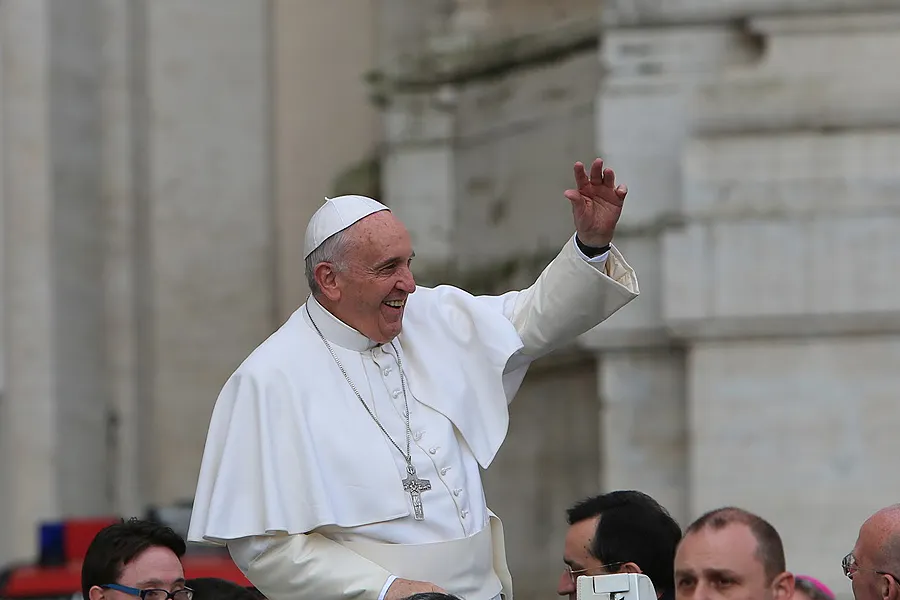 Pope Francis at the Wednesday general audience in St. Peter's Square on April 29, 2015. ?w=200&h=150