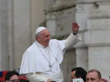 Pope Francis at the General Audience in St. Peter's Square, April 29, 2015. 