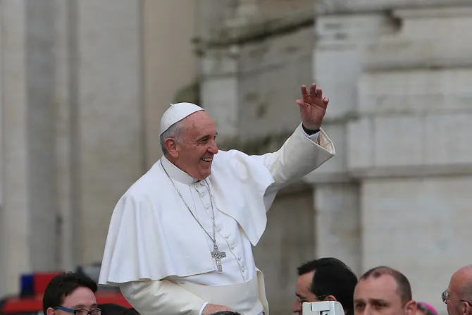 Pope Francis at the Wednesday general audience in St Peters Square on April 29 2015 Credit Bohumil Petrik CNA 4 29 15