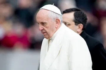 Pope Francis at the general audience Jan 31 2018 Credit Daniel Ibez CNA