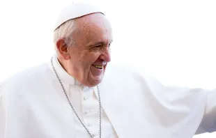 Pope Francis at the general audience March 14, 2018.   Daniel Ibáñez/CNA.