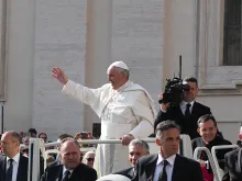 Pope Francis at the General Audience in St. Peter's Square, April 6, 2016. 