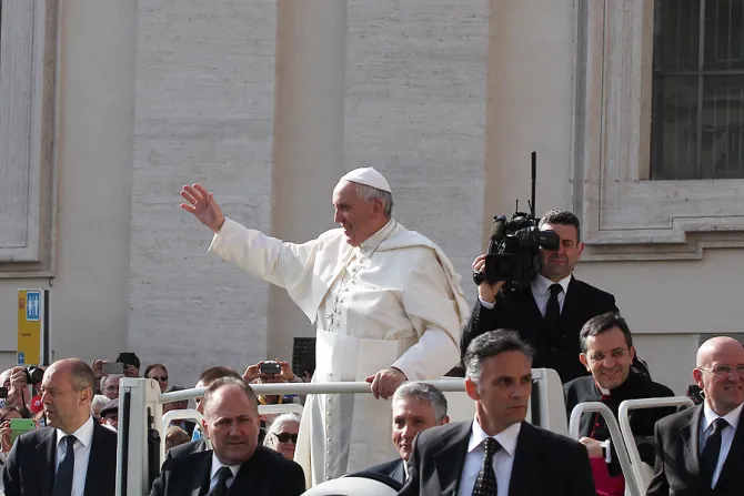 Pope Francis at the general audience in St Peters Square April 5 2016 Credit Martha Calderon CNA 4 5 16