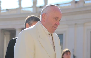 Pope Francis at the general audience in St. Peter's Square, March 2, 2016.   Alexey Gotovskiy/CNA.