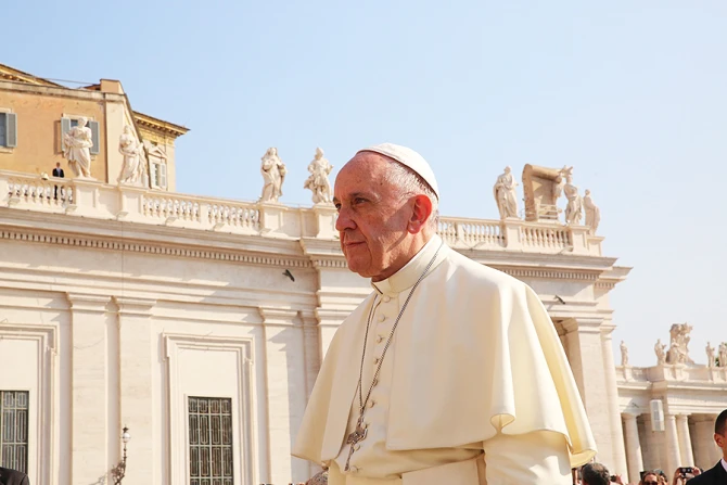 Pope Francis at the general audience in St Peters Square Sept 14 2016 Credit Alexey Gotovskyi CNA