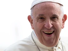 Pope Francis at the general audience in St. Peter's Square on April 18, 2018. 