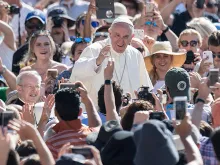 Pope Francis at the General Audience in St. Peter's Square, June 21, 2017. 
