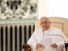 Pope Francis at the general audience in St. Peter's Square on March 14, 2018. 