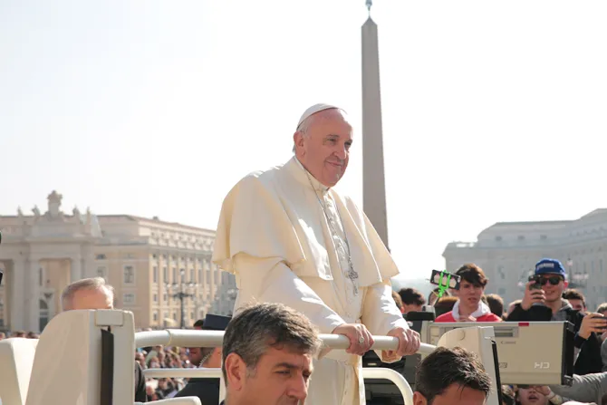 Pope Francis at the general audience in St Peters Square on March 30 2016 CNA Daniel Ibanez CNA