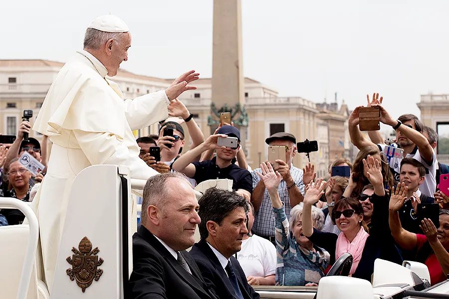 Pope Francis at the General Audience in St. Peter's Square, May 2, 2018. ?w=200&h=150