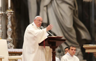 Pope Francis at the papal ordination of priests in St. Peter's Basilica on April 26, 2015.   Bohumil Petrik/CNA. .