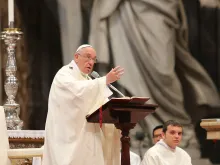 Pope Francis at the papal ordination of priests in St. Peter's Basilica on April 26, 2015. 