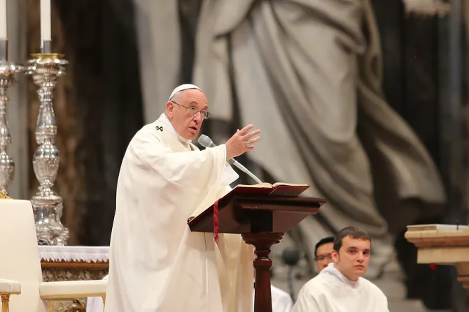 Pope Francis at the papal ordination of priests in St Peters Basilica on April 26 2015 Credit Bohumil Petrik CNA 4 26 15
