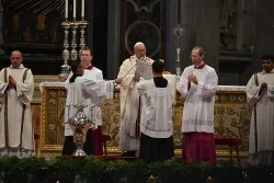 Pope Francis blesses sacred oils during the Chrism Mass at St. Peter's Basilica on April 17, 2014. ?w=200&h=150