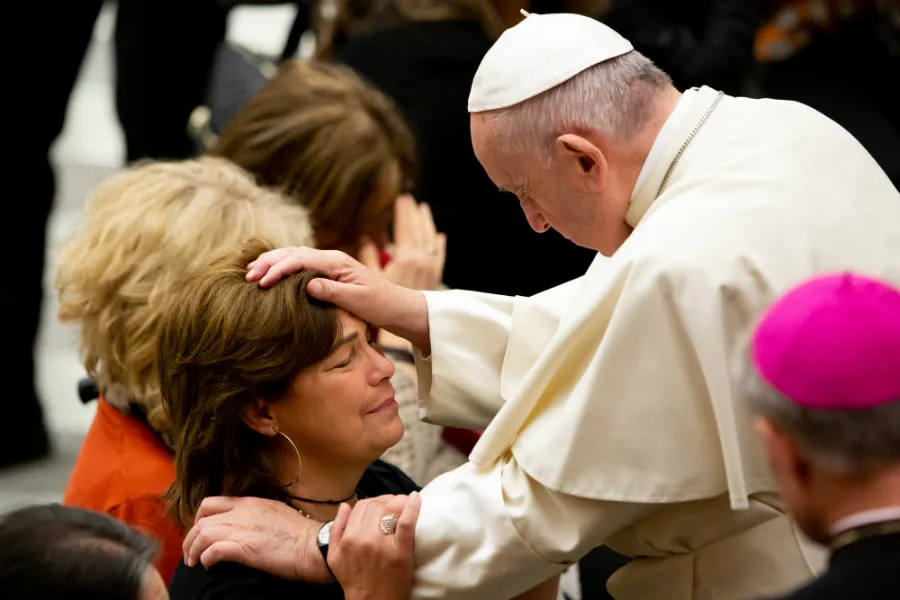 Pope Francis blesses a woman at the Dec. 5, 2018 General Audience. ?w=200&h=150