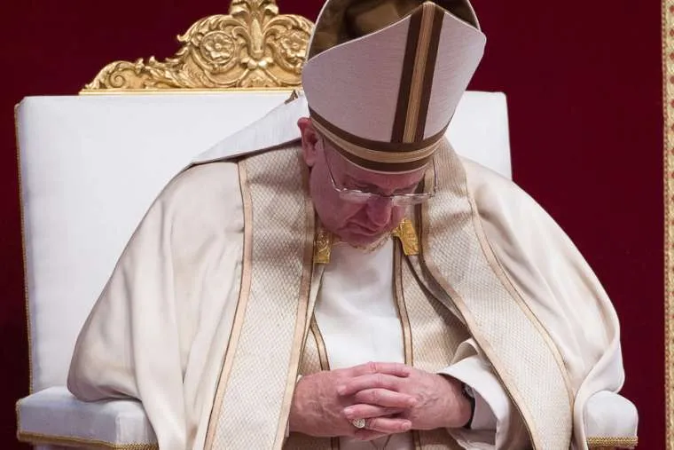 Pope Francis bowed in prayer in St. Peters Basilica on Sept. 2, 2015. ?w=200&h=150