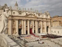 Pope Francis canonizes four new saints in St. Peter's Square on Oct. 18, 2015. 