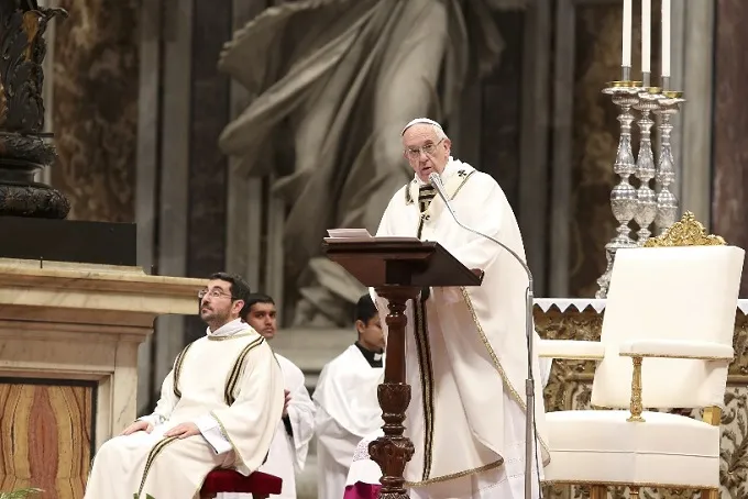 Pope Francis celebrates Chrism Mass in St. Peters Basilica April 13 2017. ?w=200&h=150