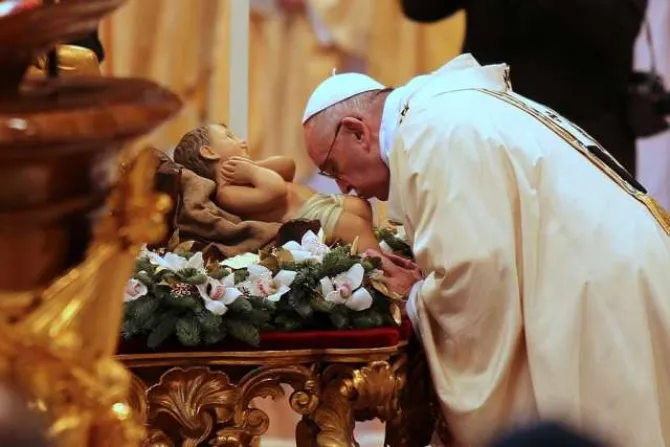 Pope Francis celebrates Epiphany Mass at St Peters Basilica on Jan 6 2016 Credit Alexey Gotovksy CNA