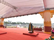 Pope Francis says Mass at Yangon's Kyaikkasan Ground, Nov. 29, 2017. 