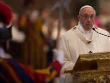 Pope Francis celebrates Mass at St. Mary Major on October 12, 2017. 