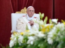Pope Francis says Mass at the Basilica of St. John Lateran, June 19, 2014. 