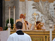 Pope Francis says Mass at the Basilica of St. John Lateran, June 19, 2014. 