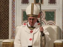 Pope Francis celebrates Mass at the Basilica of St. John Lateran on April 7, 2013. 