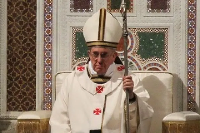 Pope Francis celebrates Mass at the Basilica of St John Lateran on April 7 2013 Credit Stephen Driscoll CNA 2 CNA 4 8 13