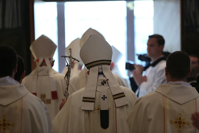 Pope Francis celebrates Mass at the Pontifical North American College Rome 7 on May 2 2015 Credit Daniel Ibanez CNA 5 2 15