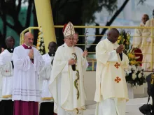 Pope Francis celebrates Mass at the University of Nairobi Nov. 26, 2015. 