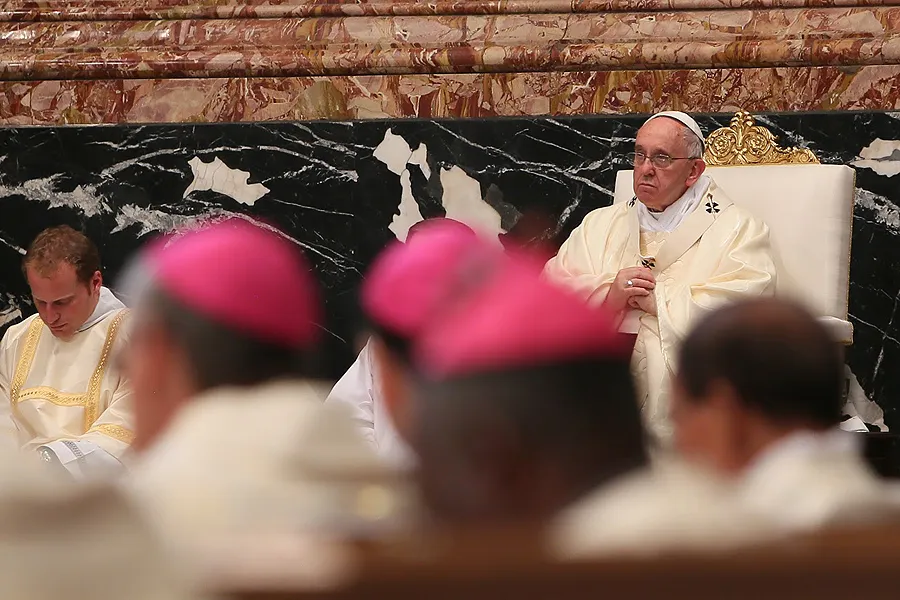 Pope Francis celebrates Mass for Caritas Internationalis in St. Peter's Basilica on May 12, 2015. ?w=200&h=150